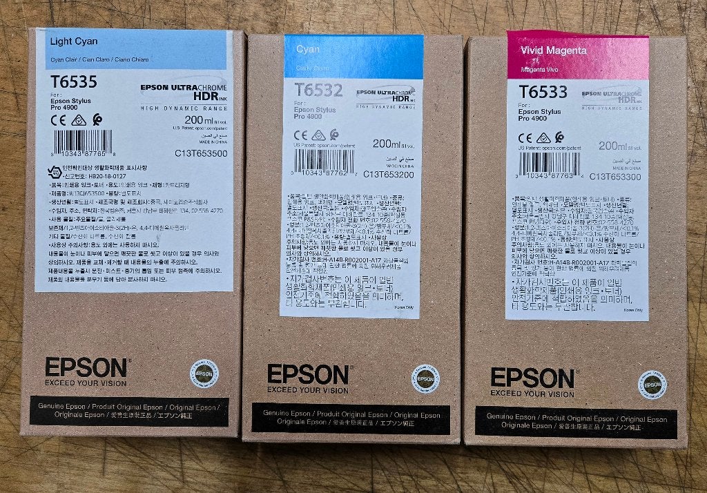 3x originele inktcartridge Epson Stylus Pro 4900, Ophalen of Verzenden, Nieuw, Cartridge, Epson