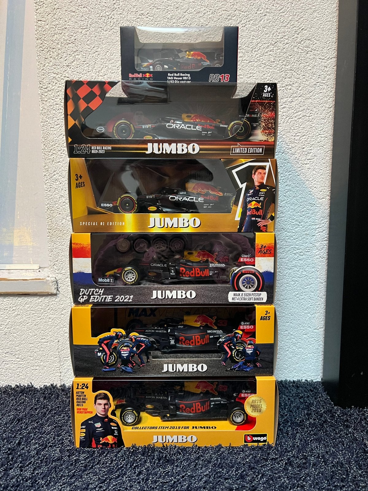 Max Verstappen Red Bull Racing F1 modelauto's (6 stuks), Ophalen of Verzenden, Nieuw, Auto, Overige merken