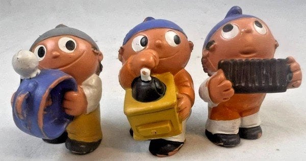 ZDF Mainzelmännchen Vintage figuren Set Jaren 70 3 stuks set, Coolsingel 104, 3011 AG Rotterdam, Netherlands, Verzenden, Zo goed als nieuw