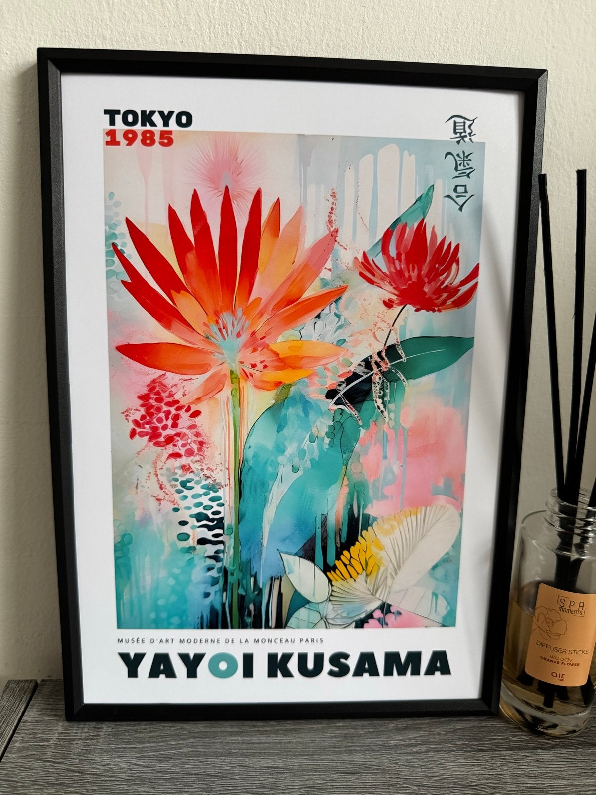 Yayoi Kusama Poster 21x30cm ingelijst nieuw, Rechthoekig Staand, Met lijst, A4 of kleiner, Nieuw