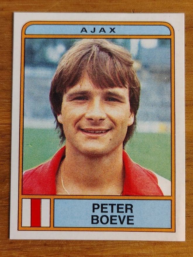 Panini 1984 - Ajax - Peter Boeve - #11 - ongebruikt, Verzenden, Zo goed als nieuw, Sticker