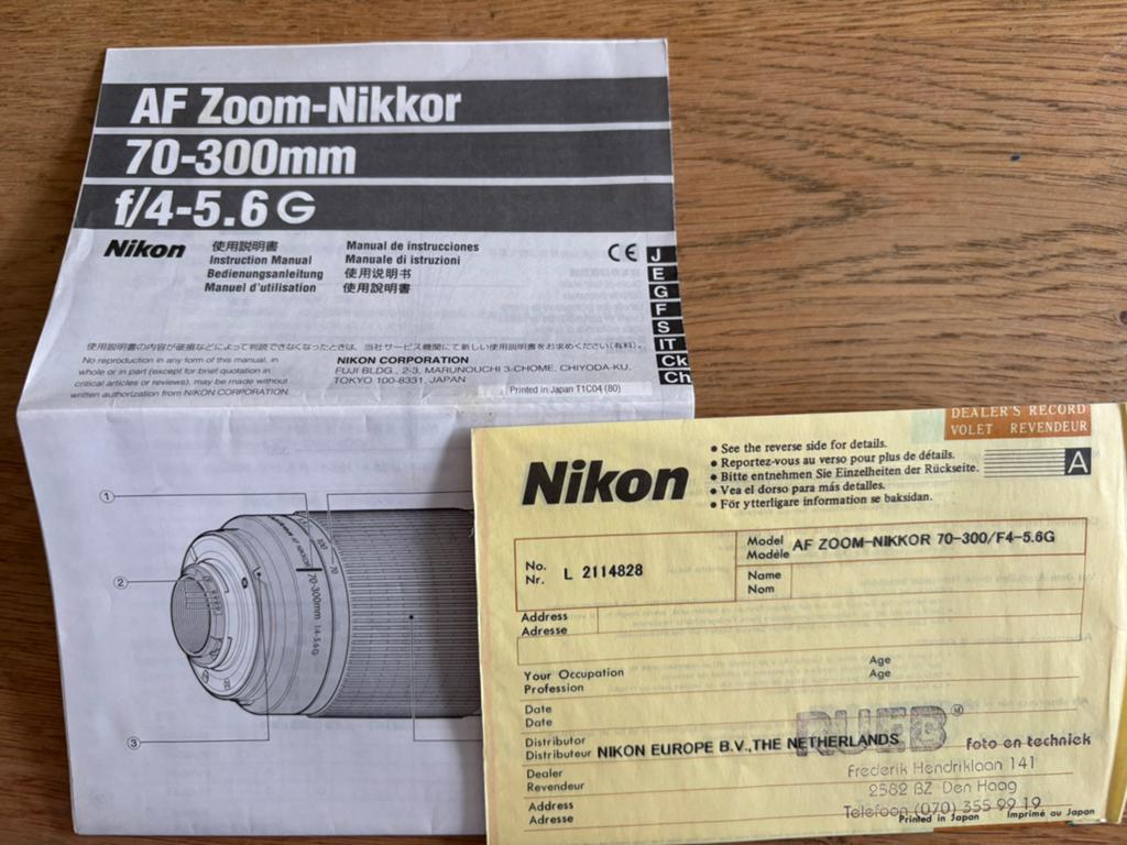 AF zoom Nikkor 70-300 mm telelens, Ophalen, Zo goed als nieuw, Telelens, Zoom