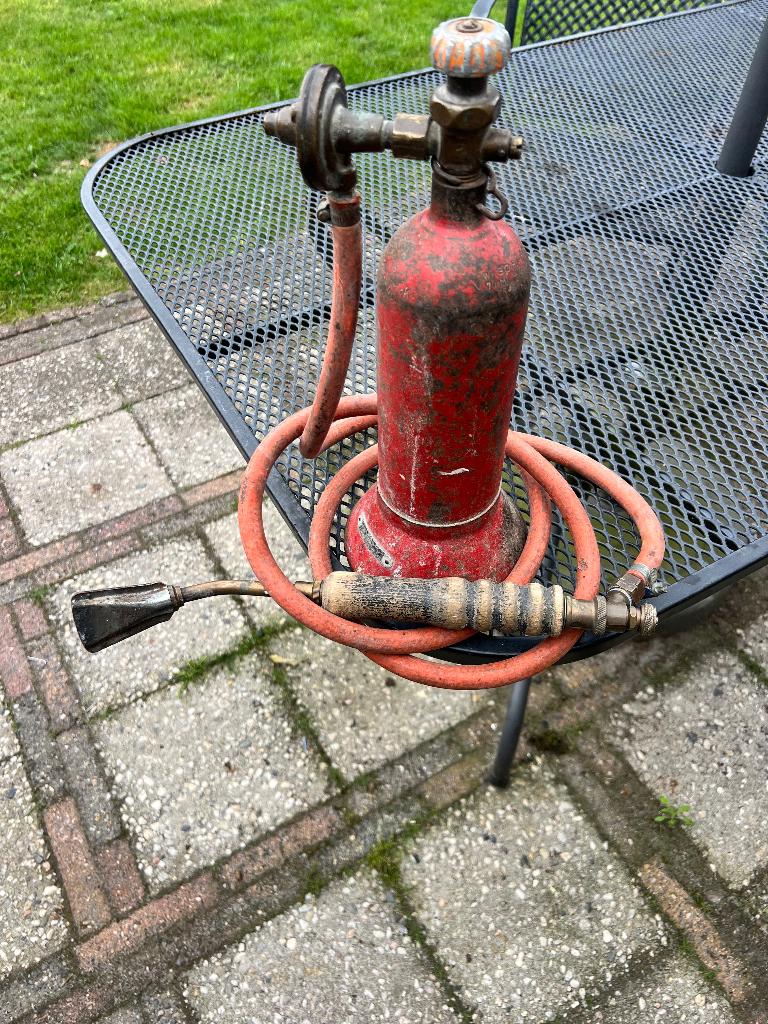 Gasflesje propaan, compleet met verf brander., Ophalen