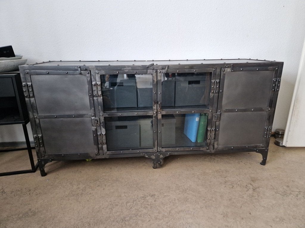 Industriële metalen kast vna Giga meubel, Ophalen, 150 tot 200 cm, Minder dan 100 cm, Metaal
