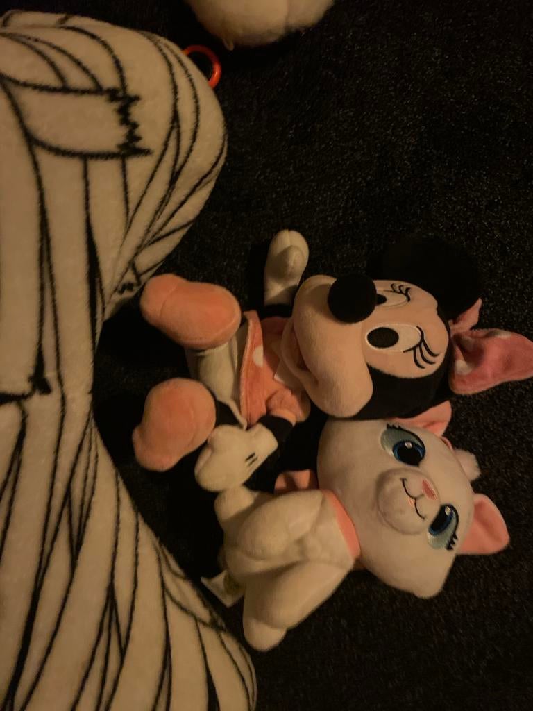 Minnie Mouse en Marie de Kat knuffel, Ophalen of Verzenden, Gebruikt