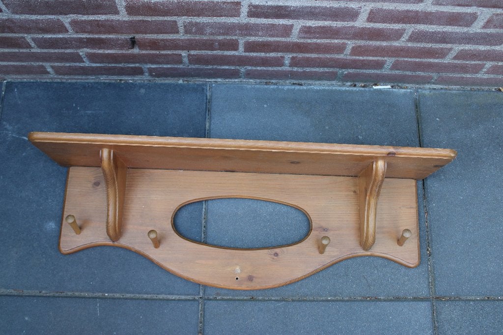 * Grenen Houten KAPSTOK *, Ophalen, Gebruikt
