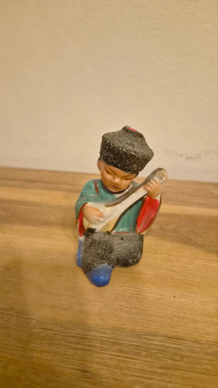 Vintage Japans beeldje muzikant met shamisen – Japan, Antiek en Kunst, Ophalen of Verzenden, Beeld