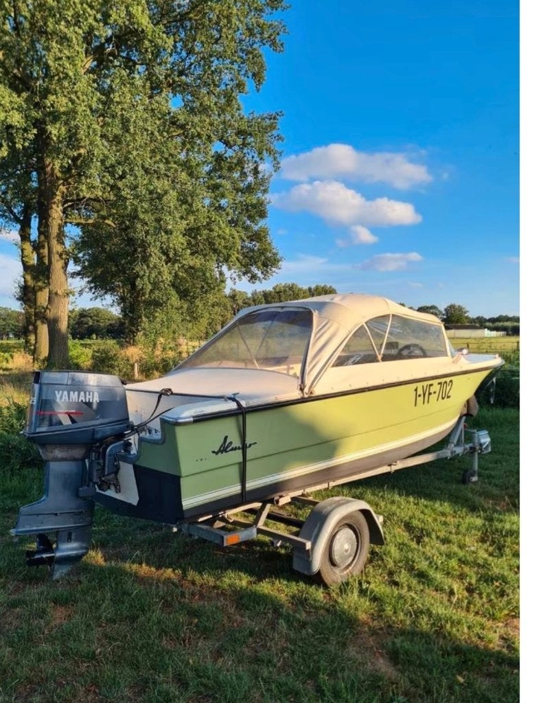Almarine boot, Ophalen, Gebruikt, Buitenboordmotor, Trailer