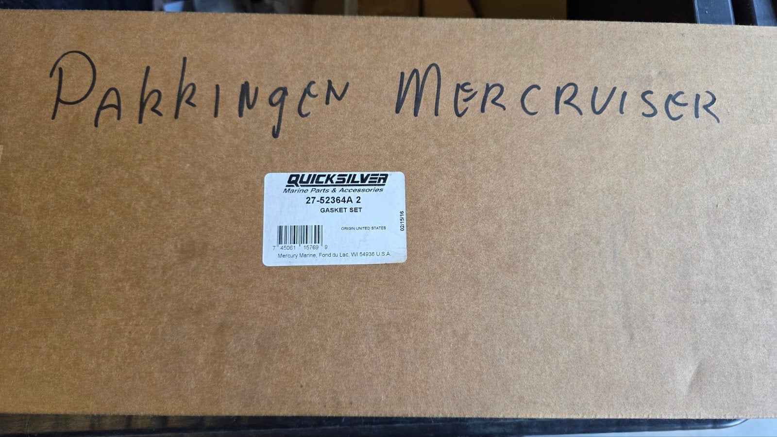Pakkingset Mercruiser 27-82364A 2 - Nieuw, Ophalen of Verzenden, Nieuw, Motor en Techniek