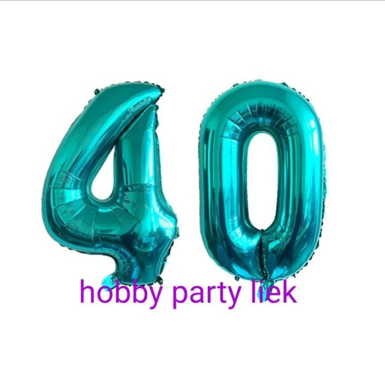 cijfer 40 folieballon 76cm nr C618j, Ophalen of Verzenden, Nieuw, Versiering, Verjaardag