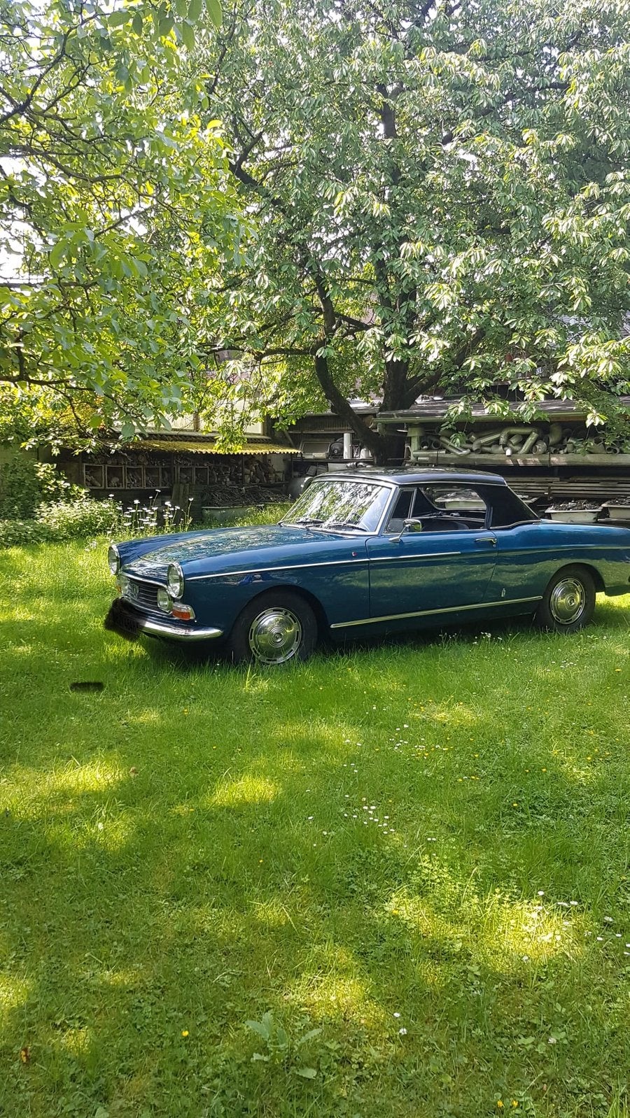 Peugeot 404 cabriolet 1968 topstaat, Zwart, 4 cilinders, Cabriolet, Blauw
