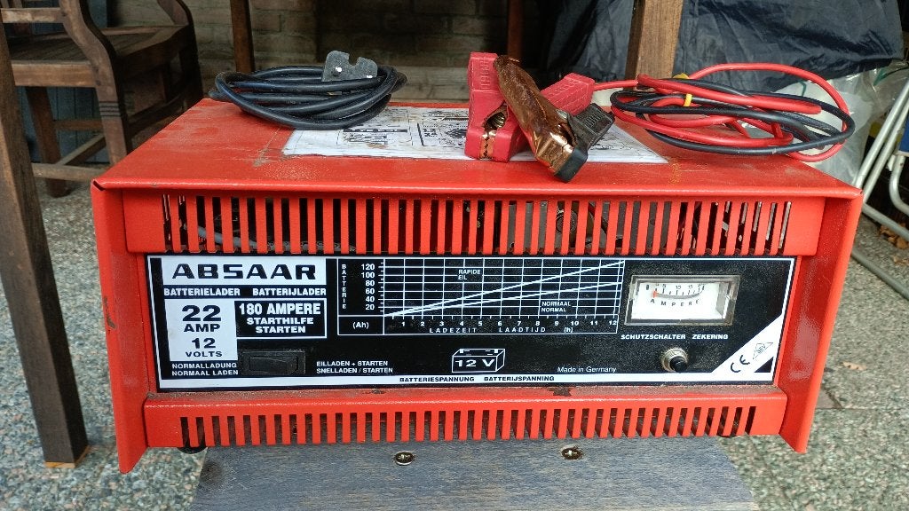 ABSAAR Acculader 12V - 22 Ampere, Gebruikt