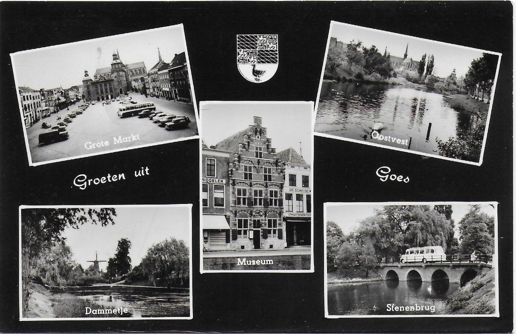 Goes oude gelopen oude ansichtkaart (B2014 ), Verzamelen, Ansichtkaarten | Nederland, Ophalen of Verzenden, 1980 tot heden, Gelopen