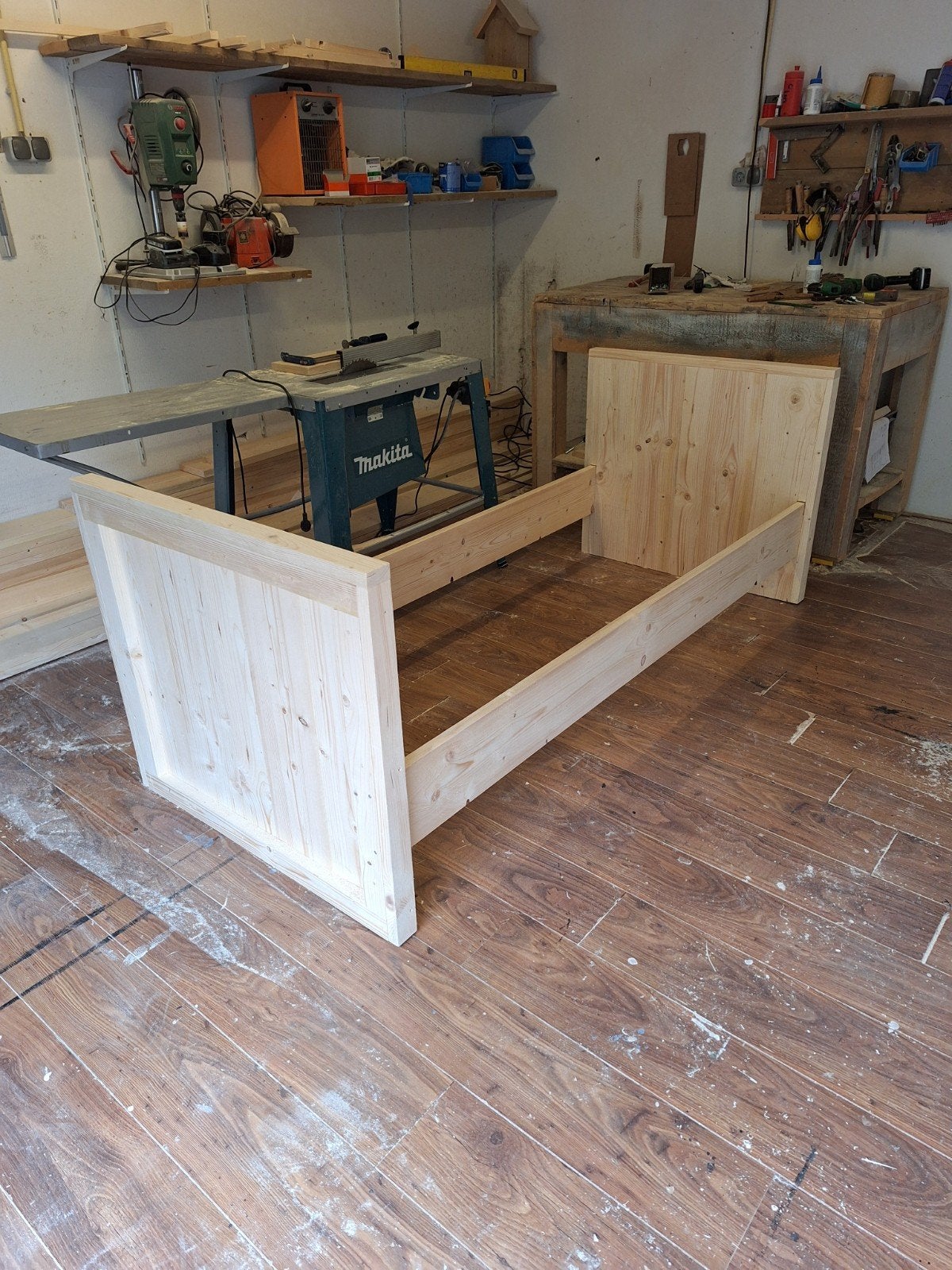 bed van terug gedroogd en geschaafd steigerhout, Ophalen of Verzenden, Nieuw