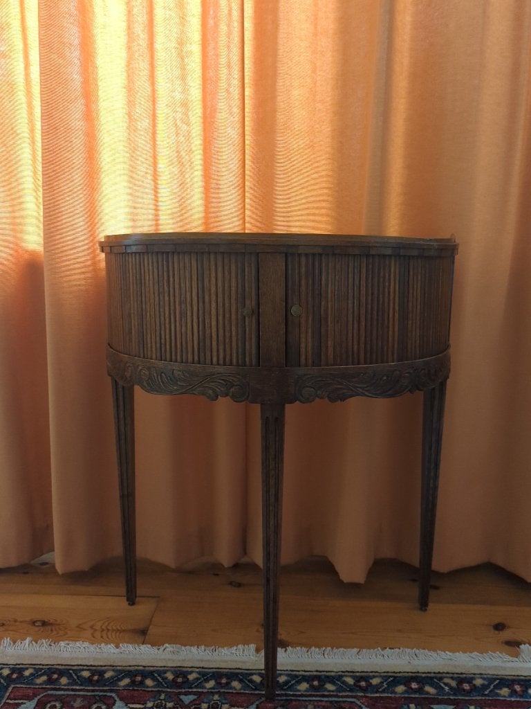 Halvemaanstafeltje ca. 1900, Ophalen, Gebruikt, 55 tot 75 cm, Overige vormen