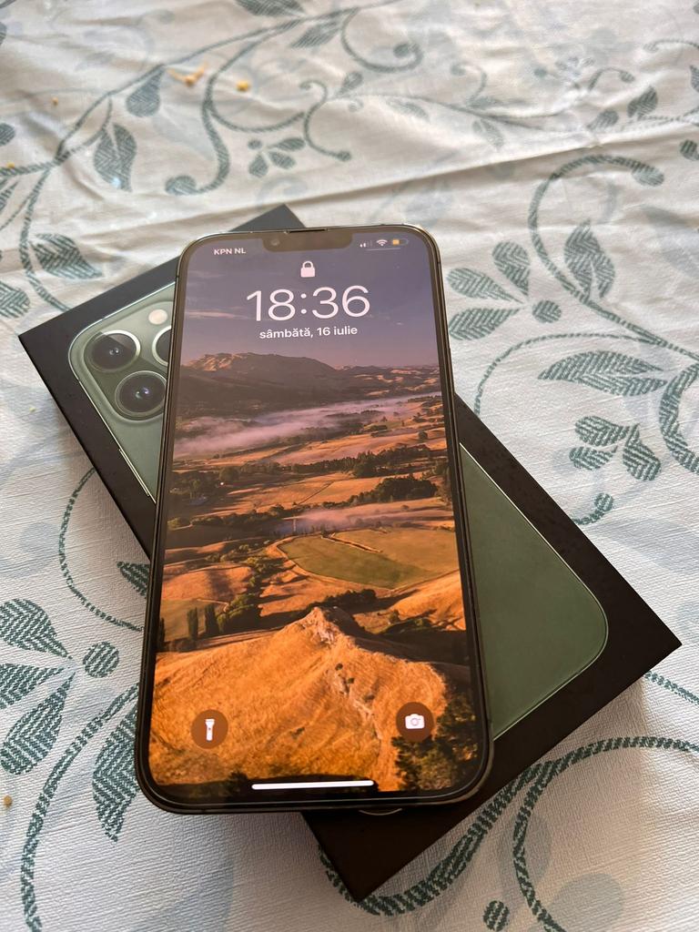 iPhone 13 Pro Max 128 gb groen z.g.a.n., 128 GB, Ophalen of Verzenden, 85 %, Groen