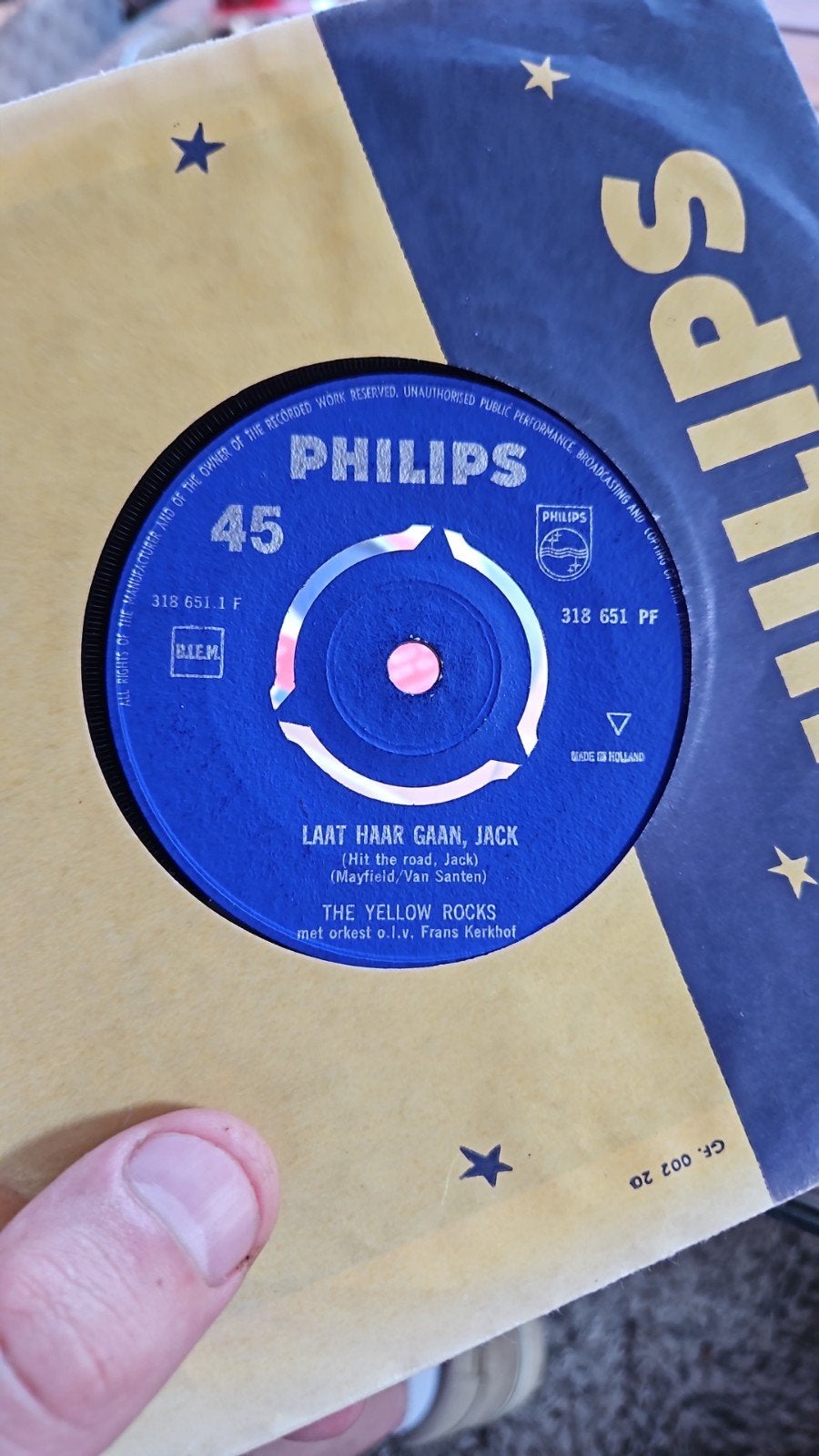 The Yellow Rocks - Laat haar gaan jack, Ophalen of Verzenden, Zo goed als nieuw, 7 inch, Levenslied of Smartlap