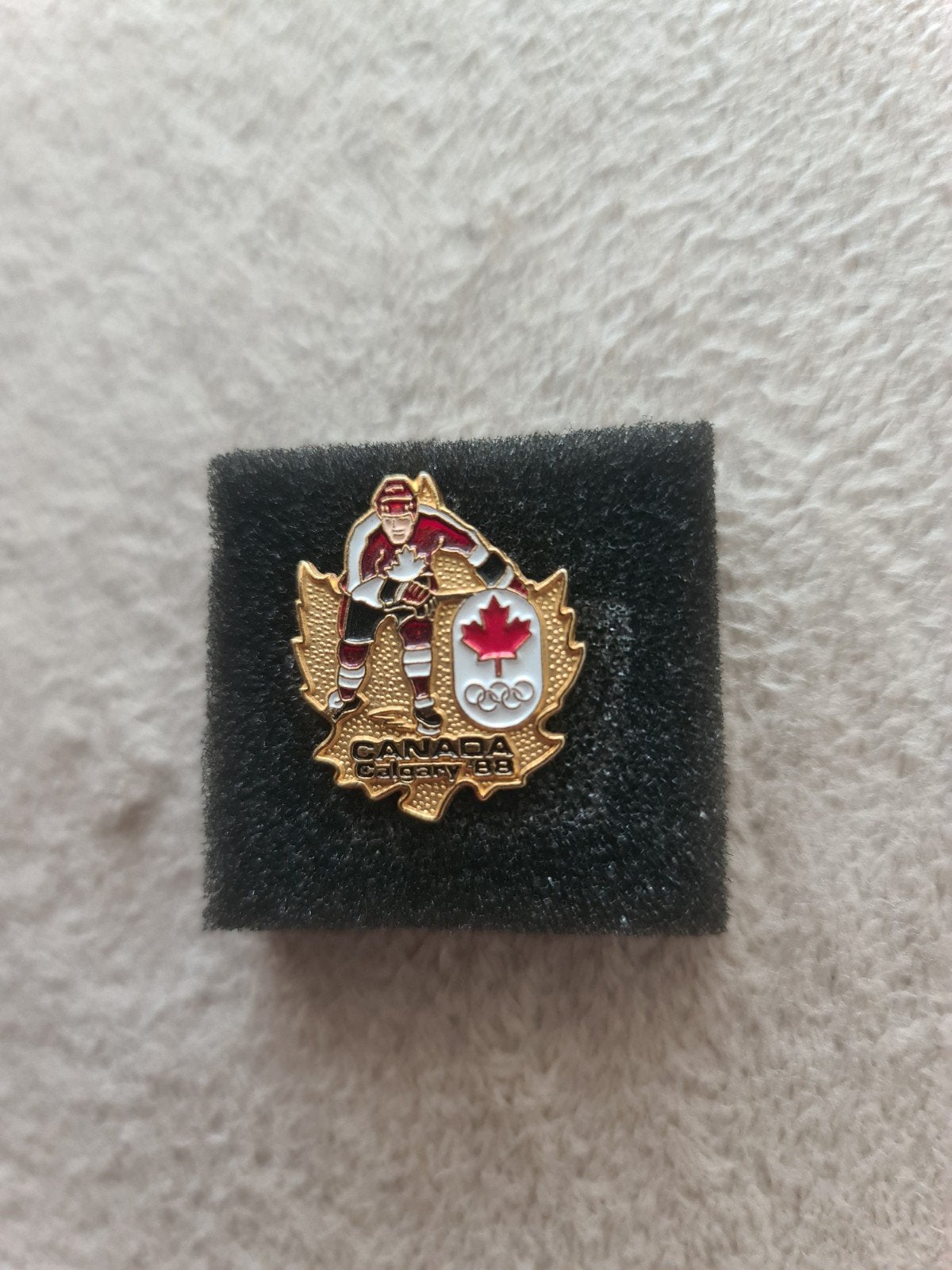 IJshockey pin Canada Calgary '88 Olympische Spelen, Ophalen of Verzenden