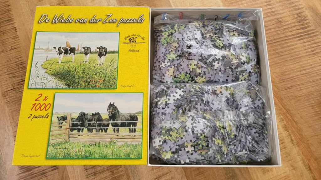 2x 1000 stukjes puzzel - De Wiebe van der Zee, Ophalen, 500 t/m 1500 stukjes, Nieuw, Legpuzzel