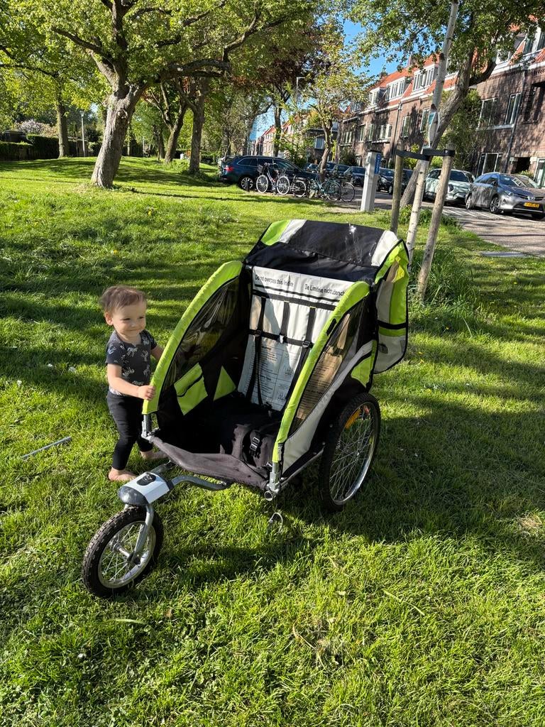 Kinderfietskar / hondenfietskar / wandelwagen - Gebruikt, Ophalen, Opvouwbaar, 20 tot 40 kg, Zo goed als nieuw