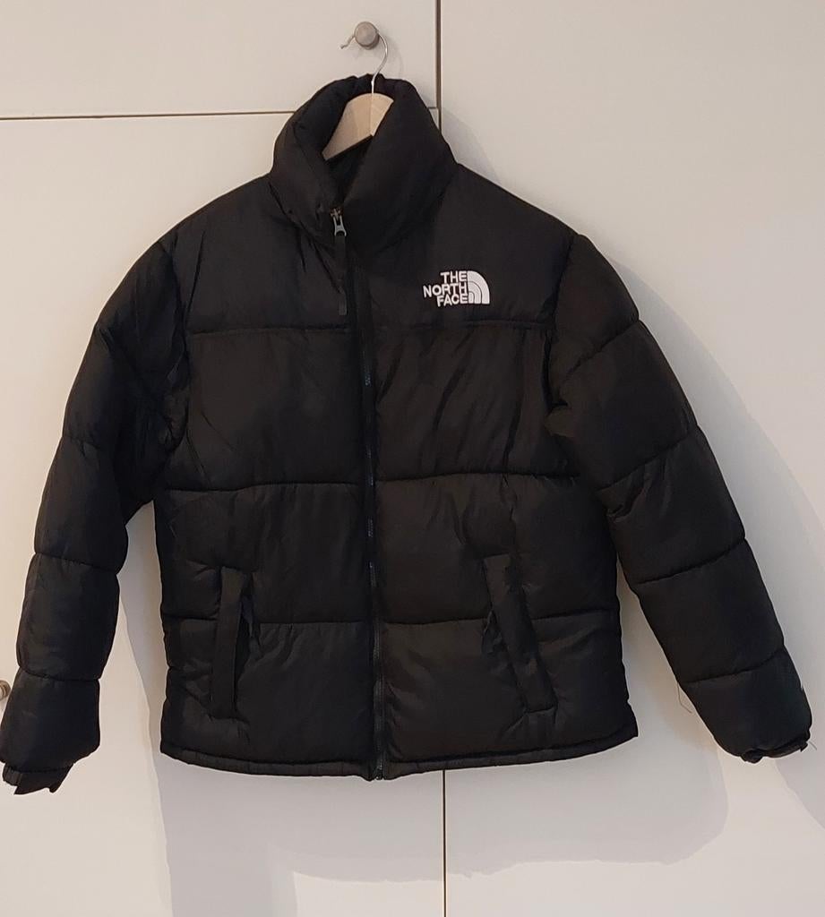 The North Face Puffer Jas Zwart, maat L, Maat 38/40 (M), Zwart, Ophalen of Verzenden, Zo goed als nieuw