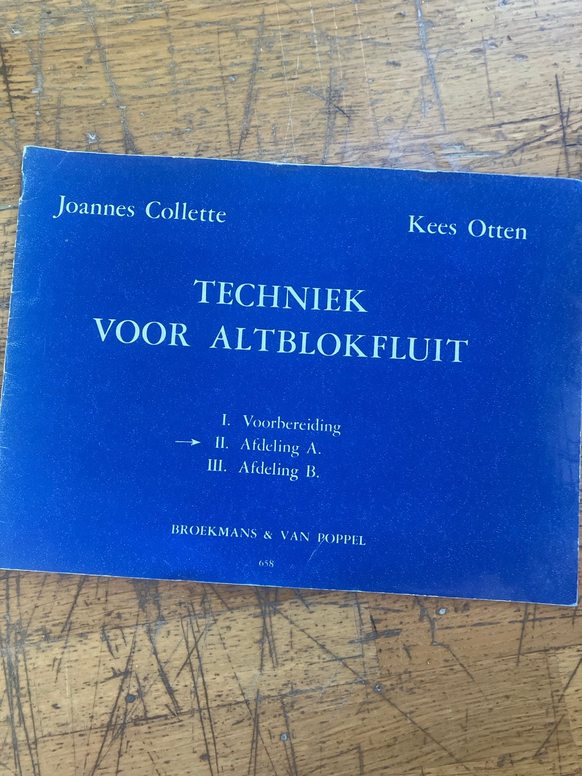 Techniek voor Altblokfluit - Joannes Collette & Kees Otten, Ophalen of Verzenden, Gebruikt