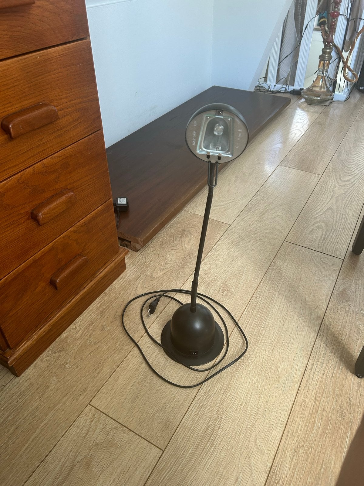 Zwarte verstelbare bureaulamp/tafellamp, Bureaulamp, Overige fittingen, Ophalen of Verzenden, Zwart