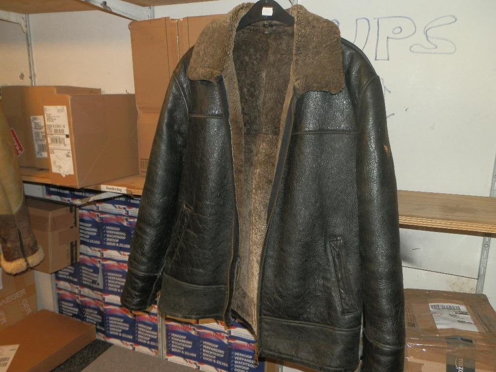 Pilotenjack leder met vacht PME legend vintage maat XL, Kleding | Heren, Jassen | Winter, Overige kleuren, Maat 56/58 (XL), Ophalen of Verzenden
