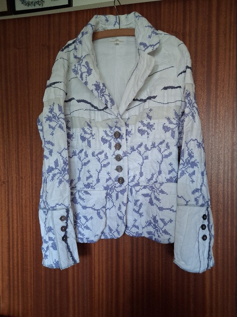dames jasje wit geborduurd roma en tozka m 38, Ophalen of Verzenden, Zo goed als nieuw, Maat 38/40 (M), Wit