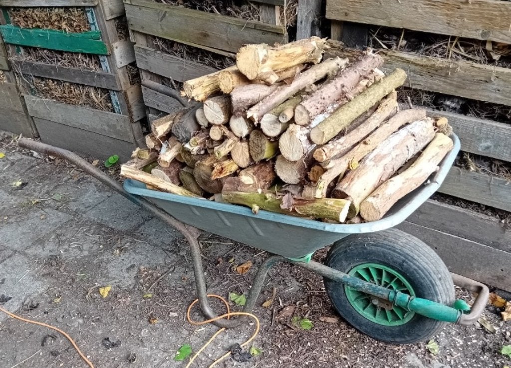 Brandhout voor vuurkorf of buitenkachel, Tuin en Terras, Minder dan 3 m³, Ophalen, Overige houtsoorten, Stammen