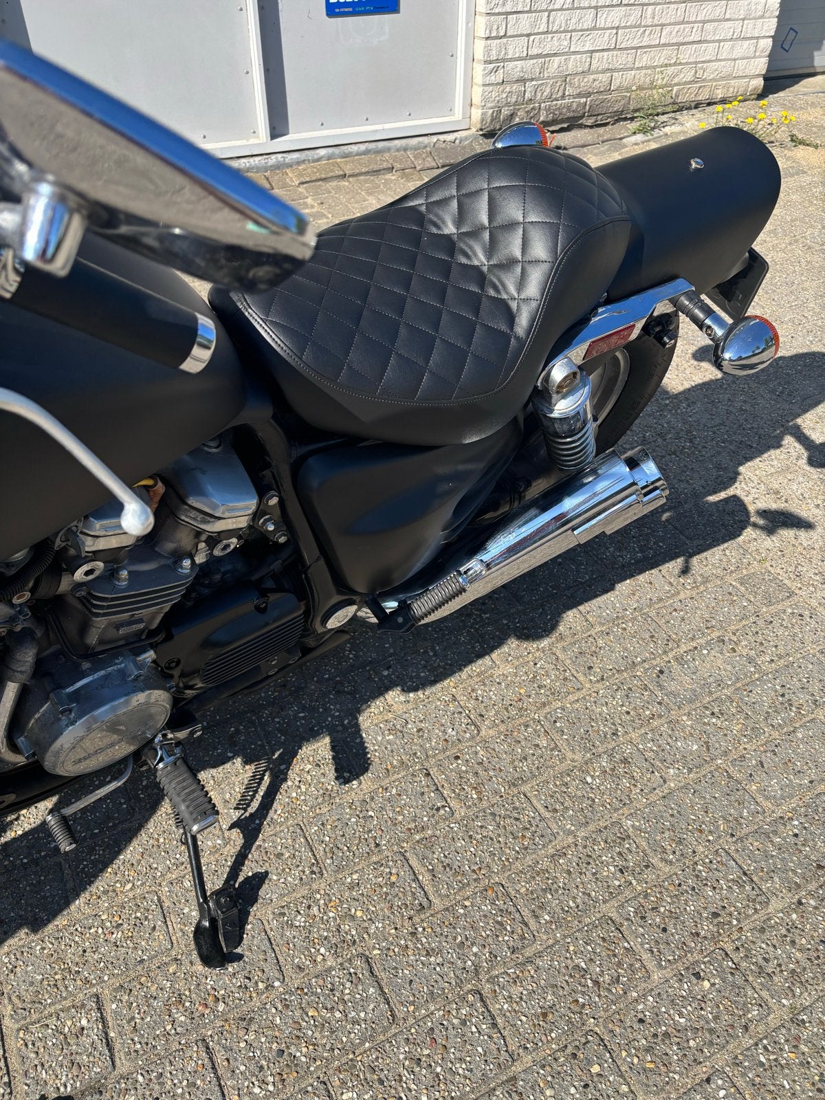 Honda Super Magna 750- Mat Zwart, €3250,00, Motoren, Motoren | Honda, Cardan-aandrijving, 2 cilinders, Chopper, Meer dan 35 kW