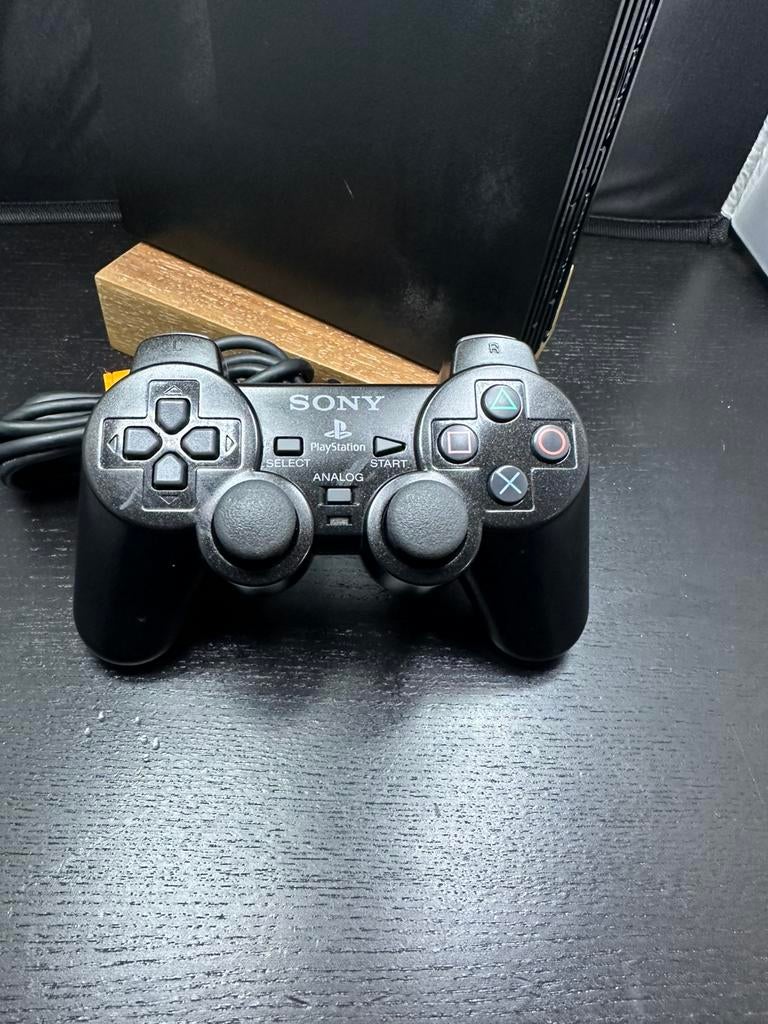 Sony PlayStation 2 PS2 Fat SCPH-39004 + controller + kabels, Gebruikt, A, G, Ophalen of Verzenden