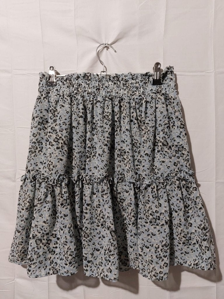 Leopard print rokje van By Clara Paris, maat S/M, Blauw, Ophalen of Verzenden, Zo goed als nieuw, Maat 36 (S)