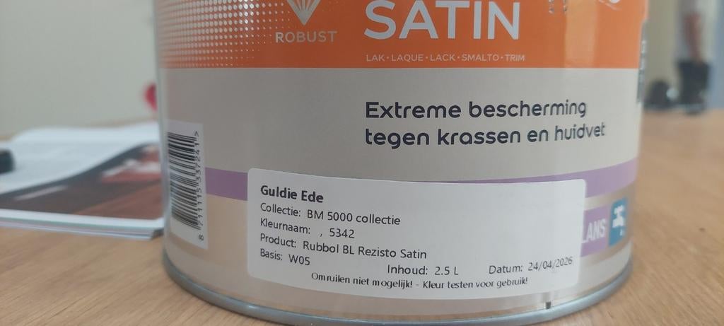 Sikkens Rubbol BL Rezisto Satin Lak - 2.5L - BM 5000, Ophalen, Overige kleuren, Nieuw, Lak