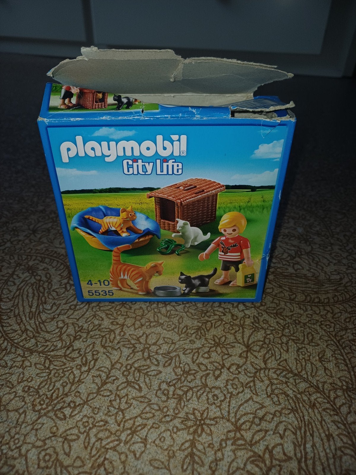 Playmobil set met katten en kattenmand, Complete set, Overige typen, Ophalen of Verzenden, Zo goed als nieuw