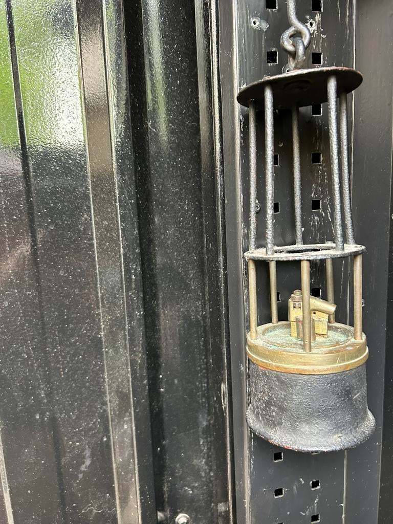 Oude incomplete benzine mijnlamp, Ophalen of Verzenden