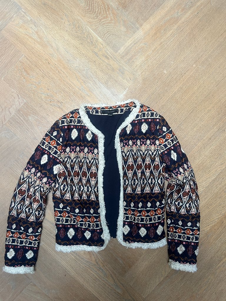 Boho jasje vestje Atmosphere  eur40, valt meer als 36-38, Blauw, Ophalen of Verzenden, Jasje, Maat 36 (S)