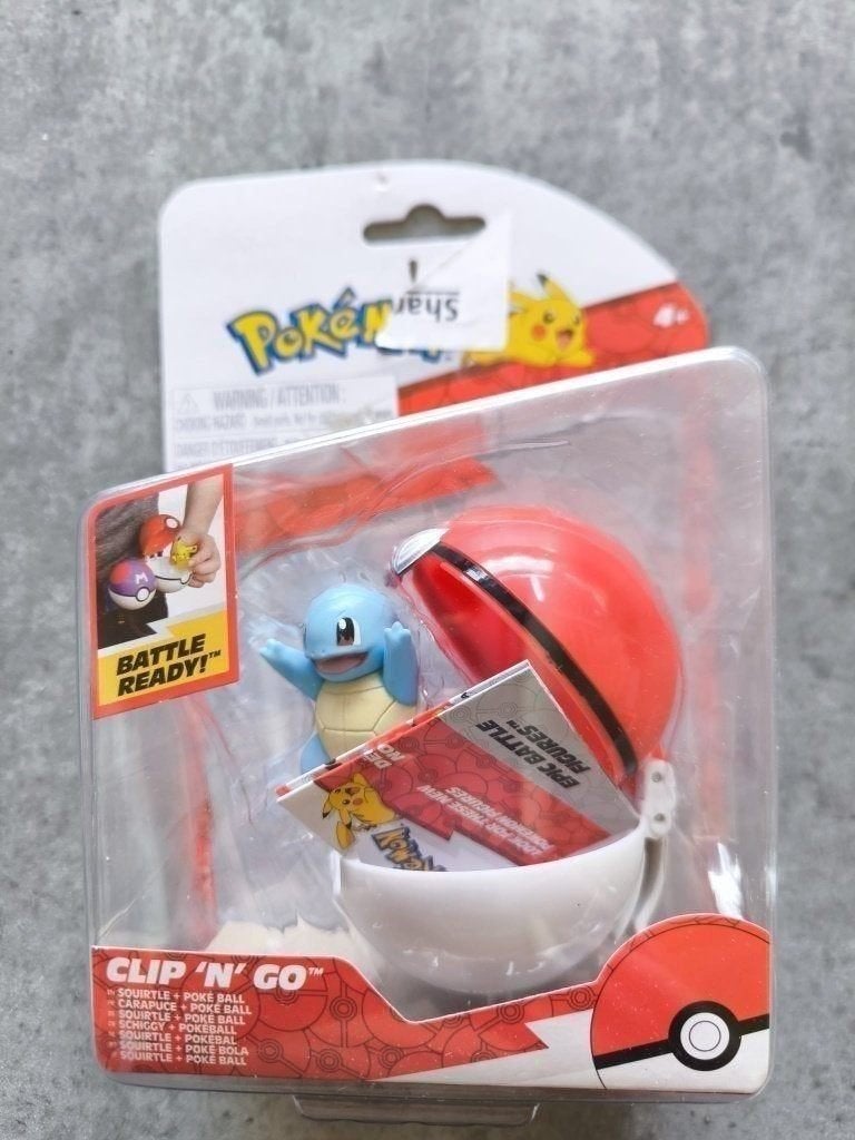 Pokémon Clip 'N' Go Squirtle en Poké Ball, Ophalen of Verzenden, Nieuw