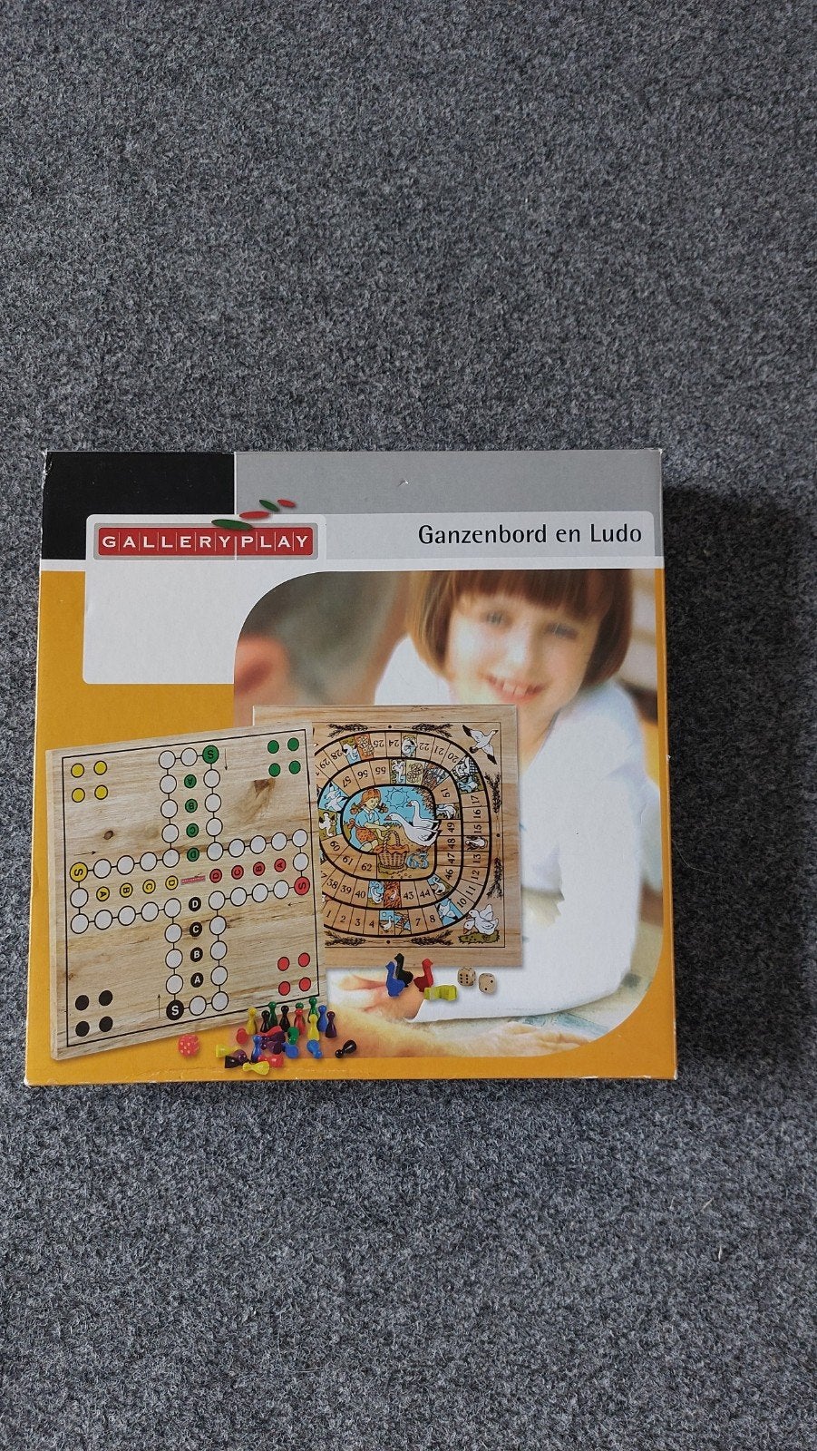 Ganzenbord en Ludo bordspel - Gallery Play 29x29cm, Drie of vier spelers, Ophalen of Verzenden, Zo goed als nieuw, Gallery Play
