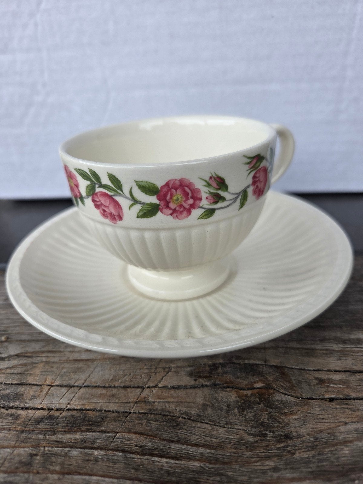 wedgewood rosalind kop en schotel roos, Ophalen of Verzenden