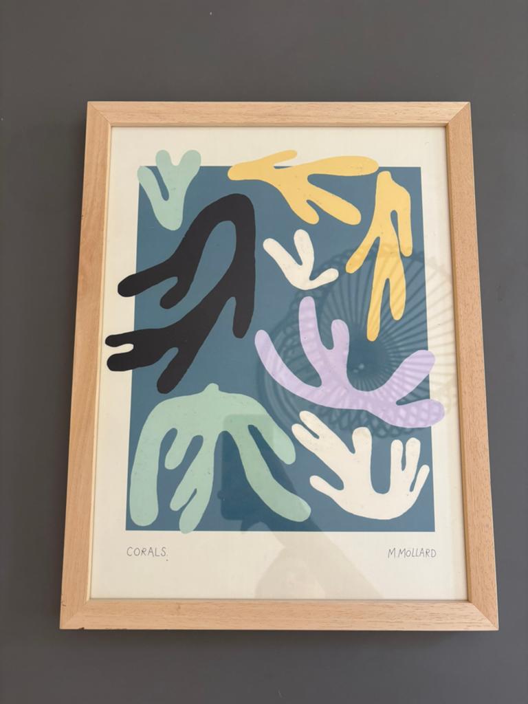 Ingelijste poster Corals van M. Mollard, Ophalen