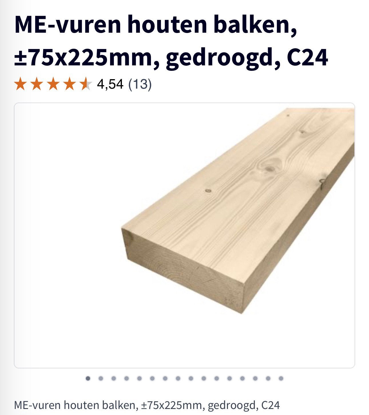nieuwe vuren houten balken ,C24, afmetingen 75  225  5700, Doe-het-zelf en Verbouw, Hout en Planken, Ophalen, Nieuw, Balk, Vuren