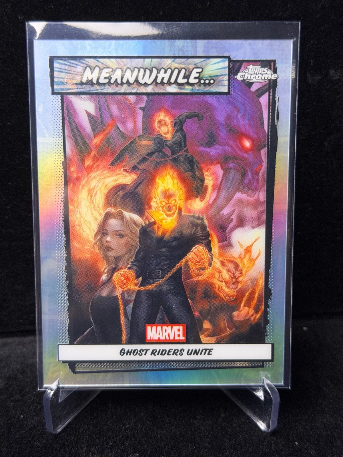Topps Chrome Marvel 2026 Meanwhile… Ghost Riders Unite MW-04, Verzamelen, Stripfiguren, Nieuw, Plaatje, Poster of Sticker, Superheld