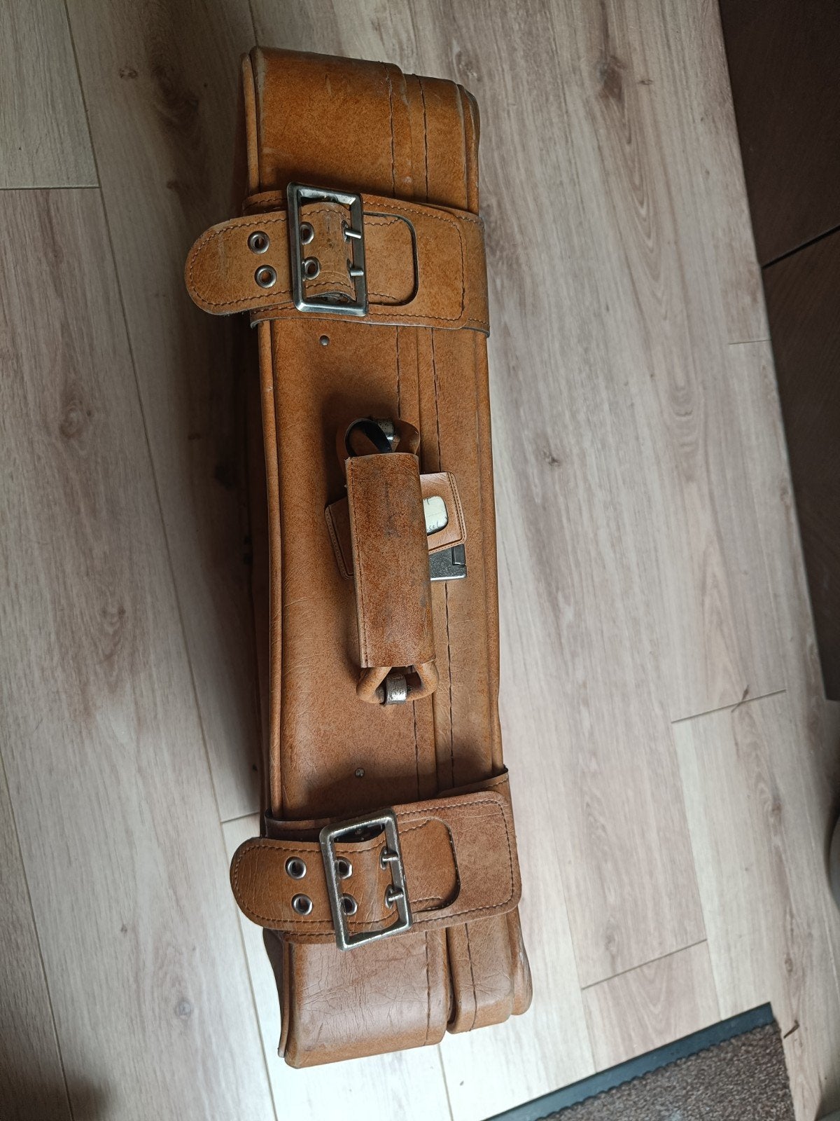 Vintage Leren Koffer - Authentiek en Robuust, Sieraden, Tassen en Uiterlijk, Koffers, Gebruikt, Slot, Leer, 35 tot 45 cm