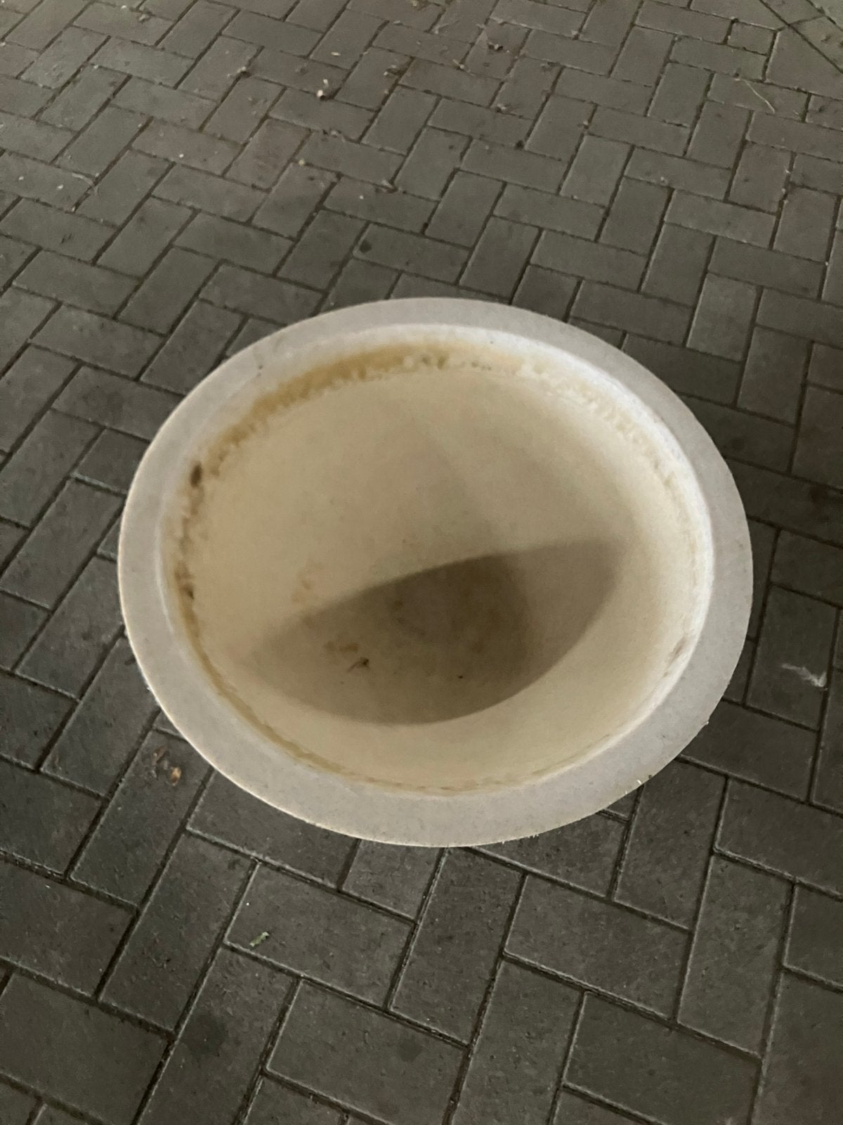 Witte plastic schaal, Ophalen, Kunststof, Rond, Zo goed als nieuw