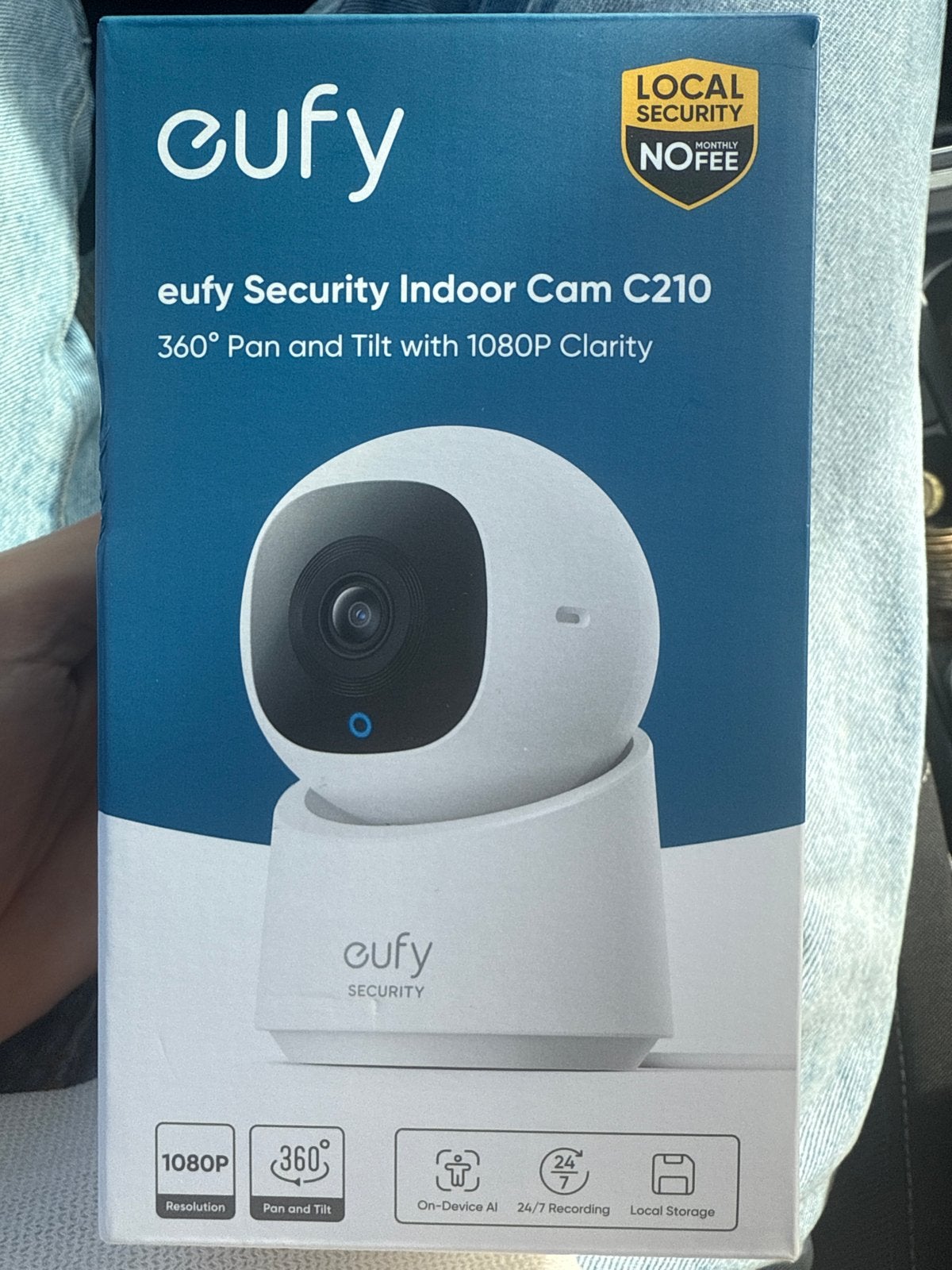Eufy Security Indoor Cam C210 - 360 Pan & Tilt, 1080P, Ophalen of Verzenden, Nieuw, Binnencamera