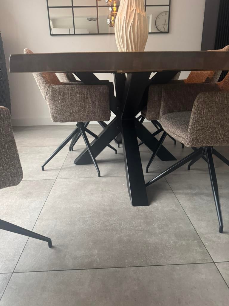 Eettafel, Zo goed als nieuw, 150 tot 200 cm, Overige vormen, 50 tot 100 cm