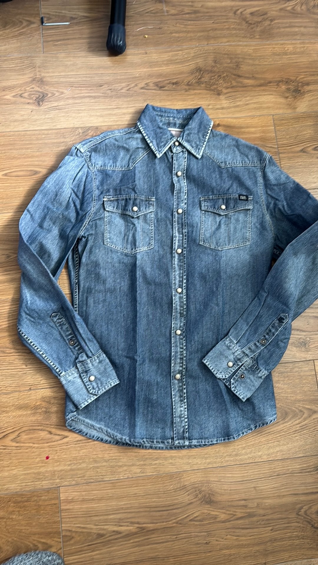Spiker overhemd  Silver Creek, Kleding | Heren, Ophalen of Verzenden, Zo goed als nieuw, Blauw, Halswijdte 41/42 (L)