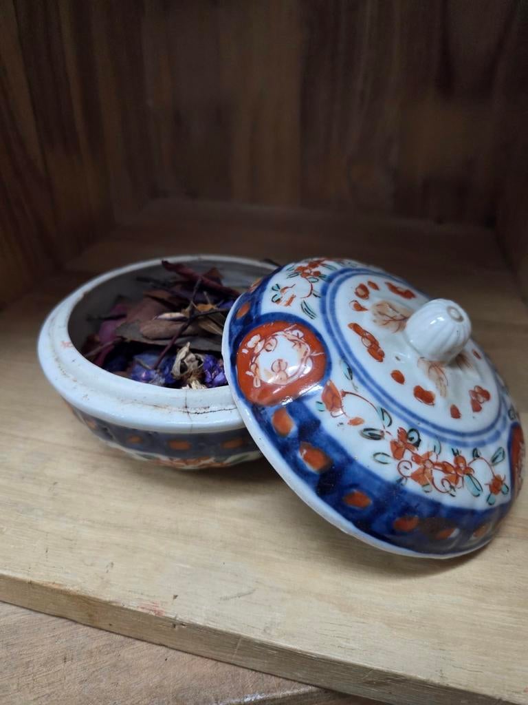 Antieke Japanse Imari porseleinen pot met deksel, Antiek en Kunst, Ophalen of Verzenden