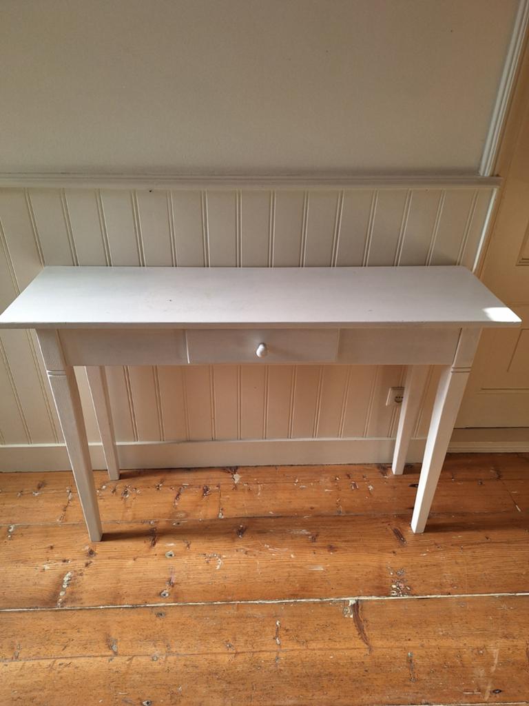 Sidetable/bijzettafel wit hout, Huis en Inrichting, Tafels | Bijzettafels, Gebruikt, Ophalen of Verzenden, Landelijk, 75 cm of meer